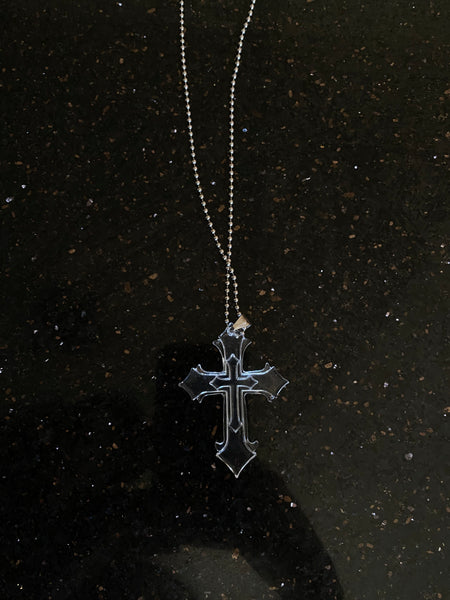 Clear Double Crucifix