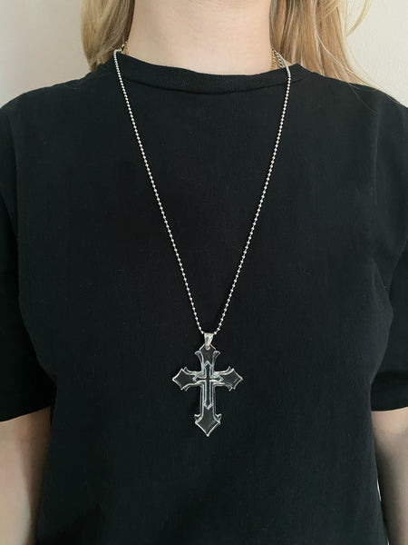 Clear Double Crucifix