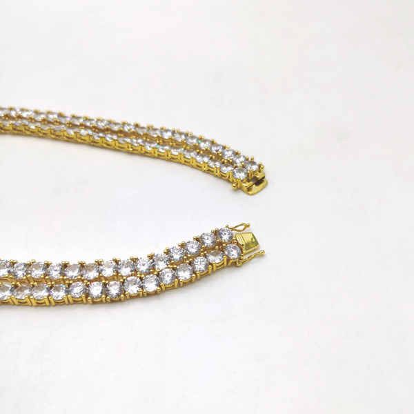 Gold Double Diamond Necklace - PREORDER NOW