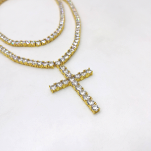 Gold Double Diamond Necklace - PREORDER NOW